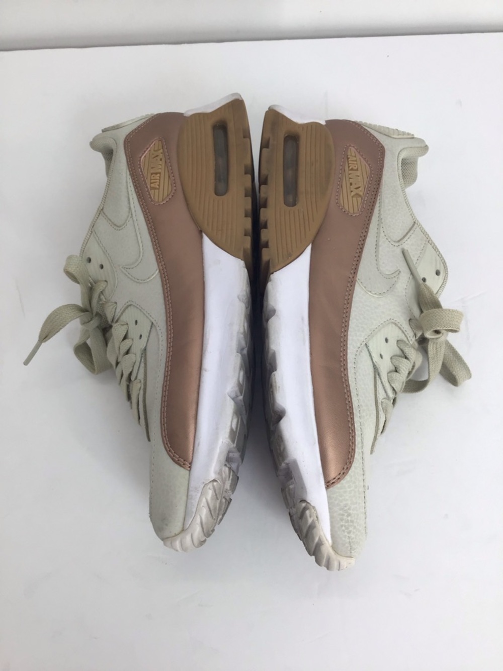 Nike Womens Air Max 90 Ultra Running Athletic Sneaker Light Bone Bronze Size 8.5 - Picture 7 of 9